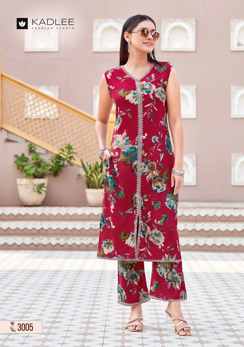 Saavi By Kadlee Rayon Printed Designer Kurti With Bottom Wholesale Online